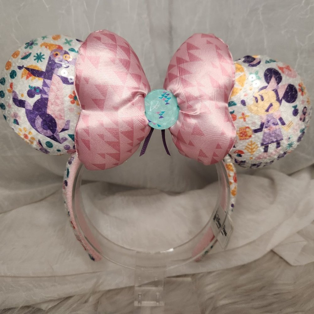 RARE 2017 Epcot's Flower and Garden Headband / Ears - Figment and Minnie - Picture 1 of 7